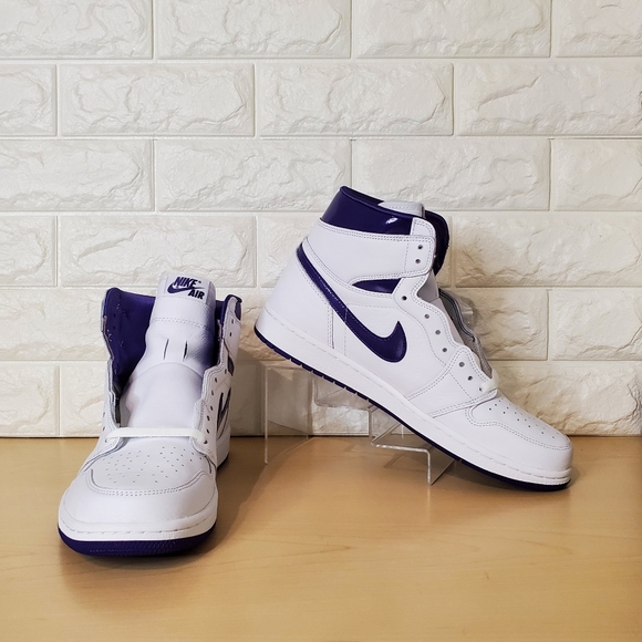 Nike Wmns Size 11.5 Air Jordan 1 Retro High OG Court Purple CD0461-151 - Picture 5 of 12